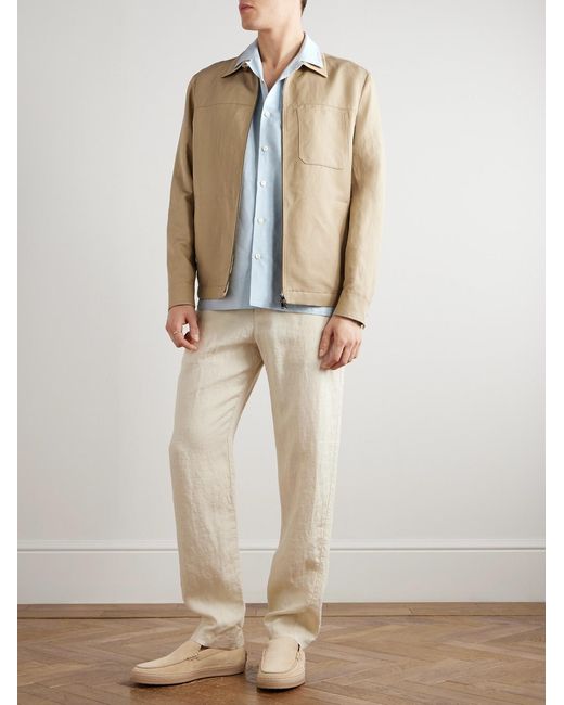 Canali Natural Linen And Silk-Blend Jacket for men