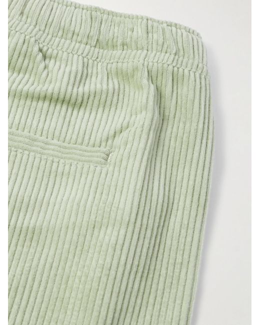 Brain Dead Green Climber Straight-leg Belted Cotton-corduroy Shorts for men