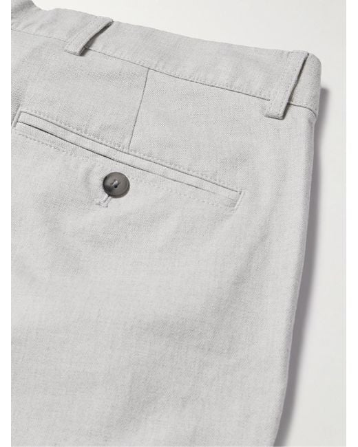 Club Monaco Gray Connor Straight-leg Cotton-blend Trousers for men