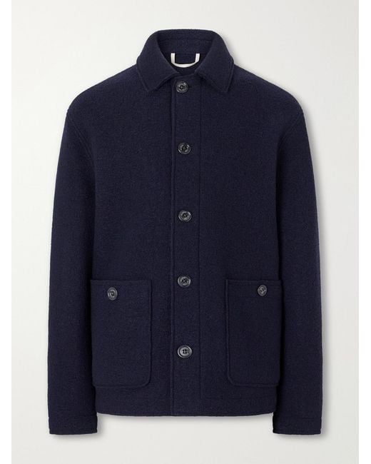 Valstar Blue Virgin Wool-Bouclé Jacket for men