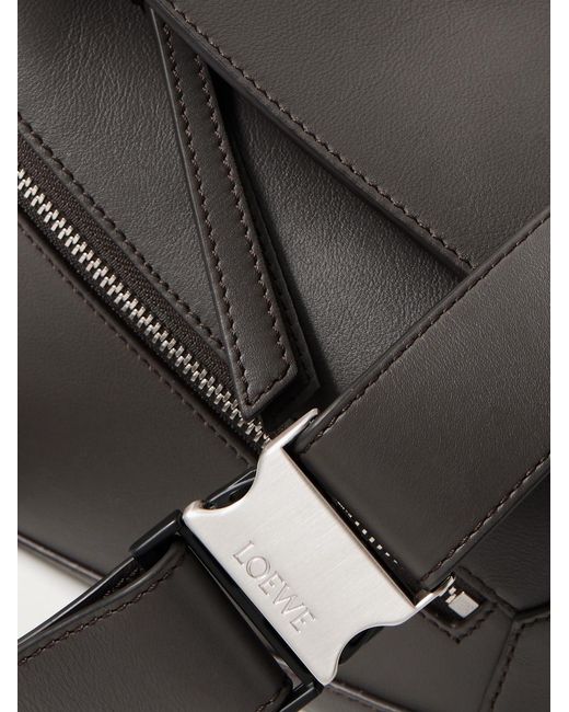 Loewe Black Puzzle Edge Small Leather Belt Bag for men