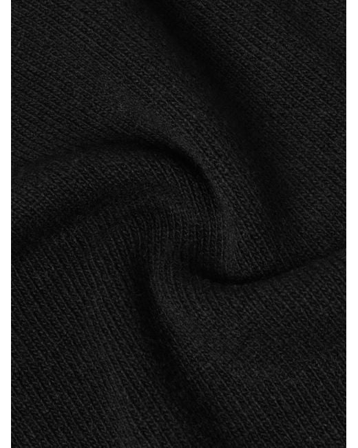 Jil Sander Black Merino Wool And Cashmere-blend Sweater for men