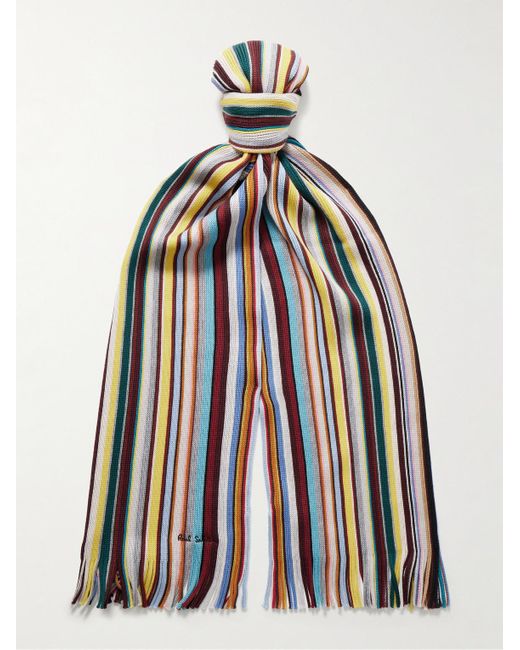 Paul Smith Black Wool Scarf for men