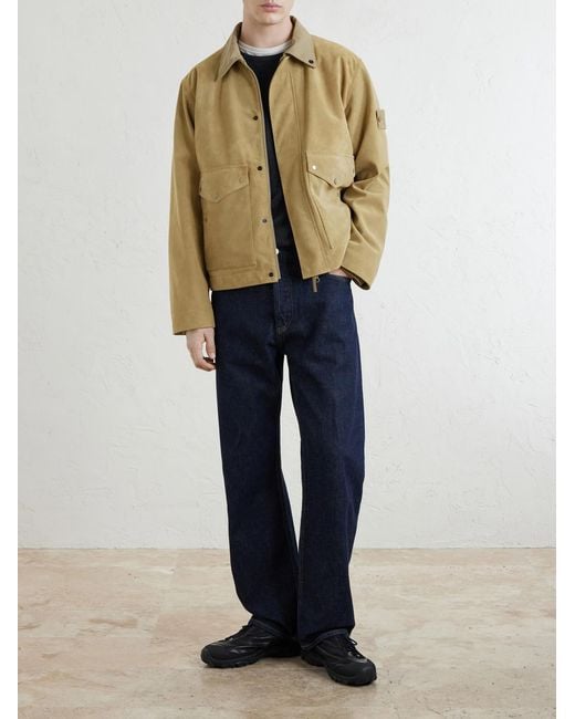 Stone Island Natural Ghost Split-Leather Jacket for men