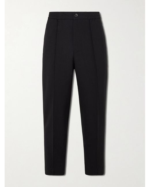 Barena Black Ameo Straight-leg Wool-hopsack Suit Trousers for men