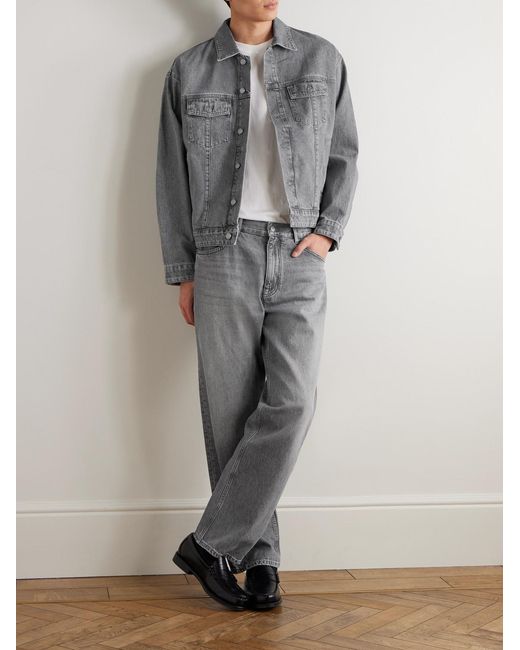 NN07 Gray Roy 10034 Denim Jacket for men