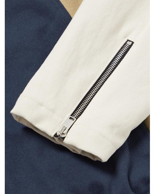 Rhude Blue Wine Club Logo-appliquéd Cotton-twill Blouson Jacket for men