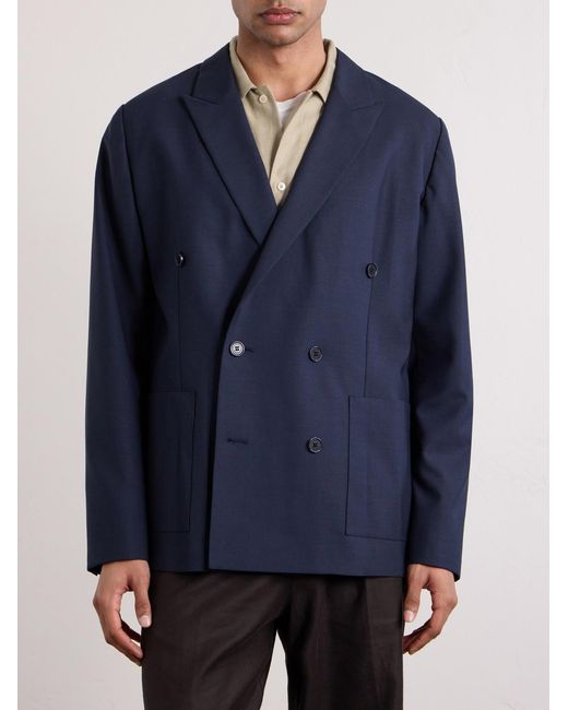 NN07 Blue Jordin 10037 Double-Breasted Blazer for men
