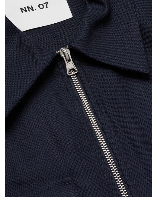 Alban 1808 Lenzing Ecovero And Linen-Blend Jacket di NN07 in Blue da Uomo