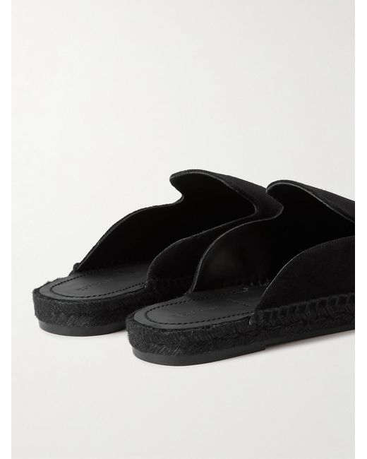 Tom Ford Black Barnes Suede Backless Espadrilles for men