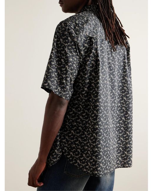 Isabel Marant Gray Labilio Printed Cotton-Poplin Shirt for men
