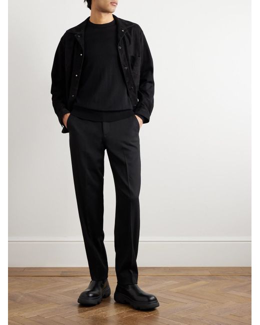 Zegna Black Cashmere And Silk-Blend Sweater for men