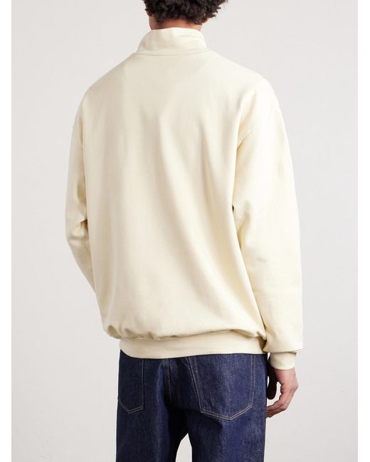 Auralee Natural Cotton Half-Zip Sweatshirt for men