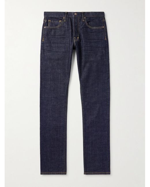 Tom Ford Blue Slim-Leg Jeans for men
