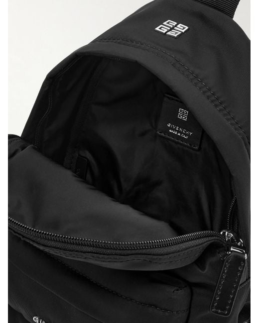 Givenchy Black Essential U Small Leather-trimmed Shell Backpack for men
