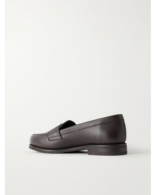 Morjas Brown The Ivy Leather Penny Loafers for men
