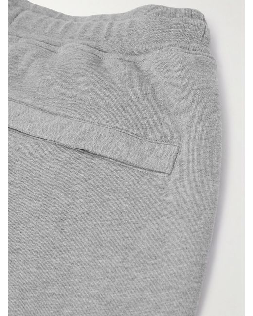Stone Island Gray Straight-leg Logo-appliquéd Garment-dyed Cotton-jersey Shorts for men