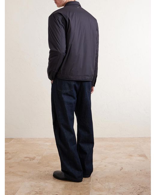 Herno Blue Zip-up Shell Jacket for men