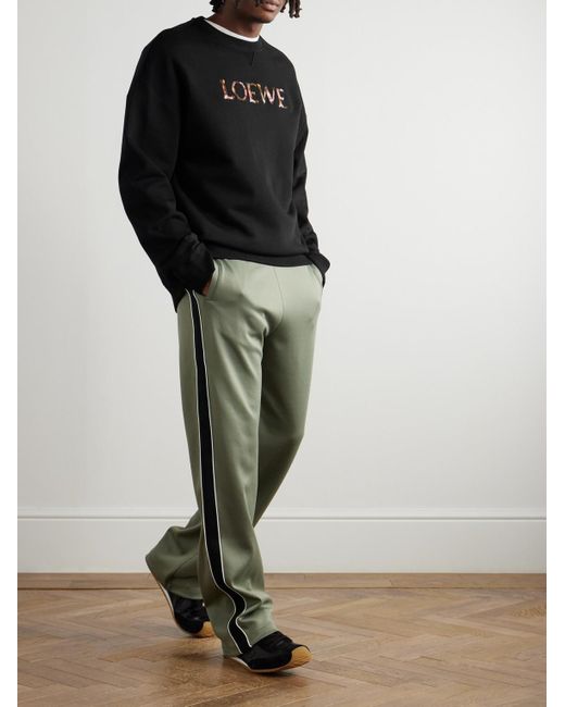 Loewe Sweatshirt aus Baumwoll-Jersey mit Logostickerei in Black für Herren
