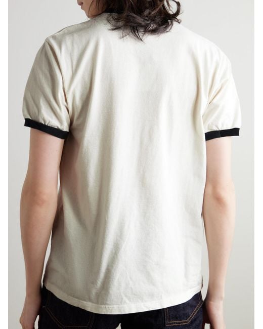 Kapital Natural Boro Elegy Printed Cotton-Jersey T-Shirt for men