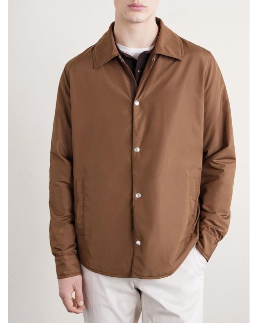 Slowear Brown Padded Shell Overshirt for men