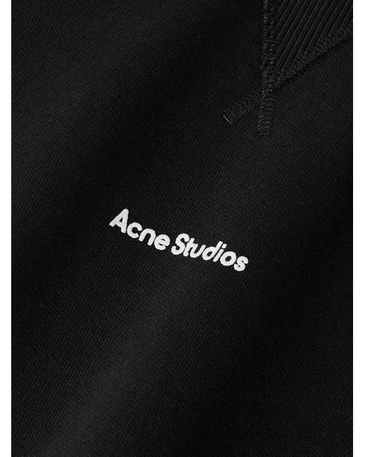 Acne Black Stamp Logo-print Cotton-jersey Sweatshirt for men
