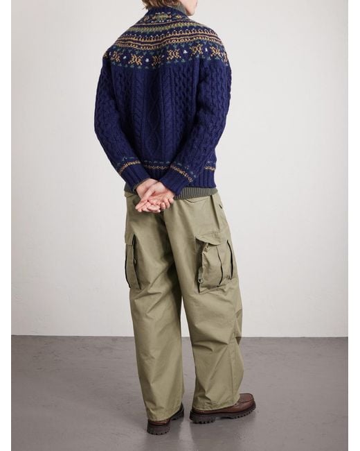 Beams Plus Natural Shell Cargo Trousers for men