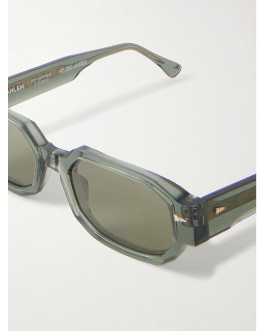 Ahlem Green Jules Oval-Frame Acetate Sunglasses for men