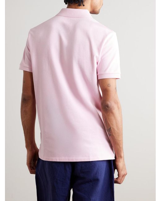 Polo Ralph Lauren Pink Logo-Embroidered Cotton-Jersey Polo Shirt for men