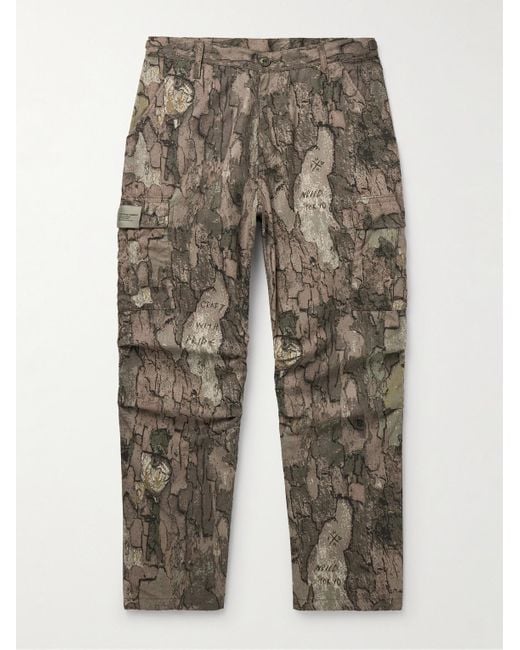 Neighborhood Brown Bdu Straight-leg Camouflage-print Cotton-ripstop Cargo Trousers for men