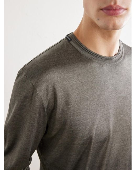 Dolce & Gabbana Gray Pastello Silk-Jersey T-Shirt for men