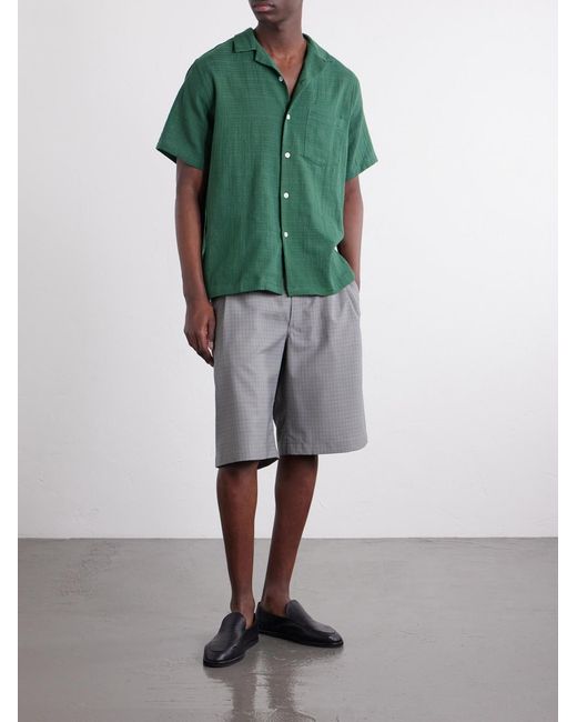 Portuguese Flannel Green Organic Cotton Shirt for men