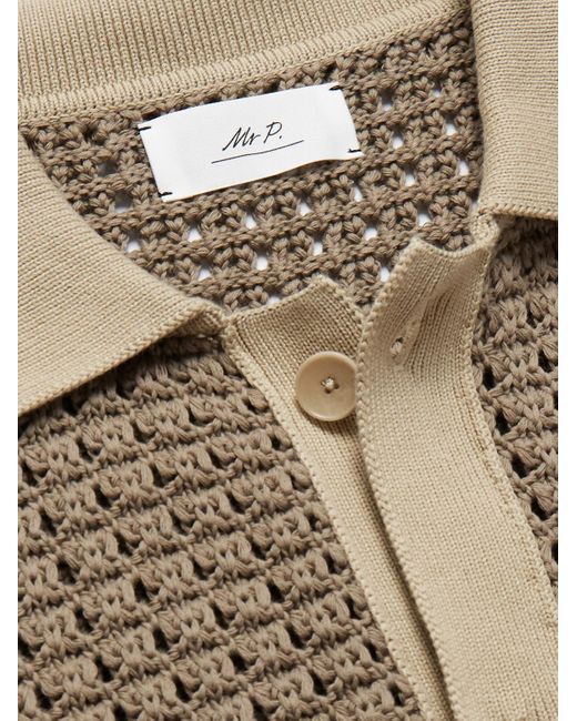 Mr P. Natural Crocheted Organic Cotton Shirt for men
