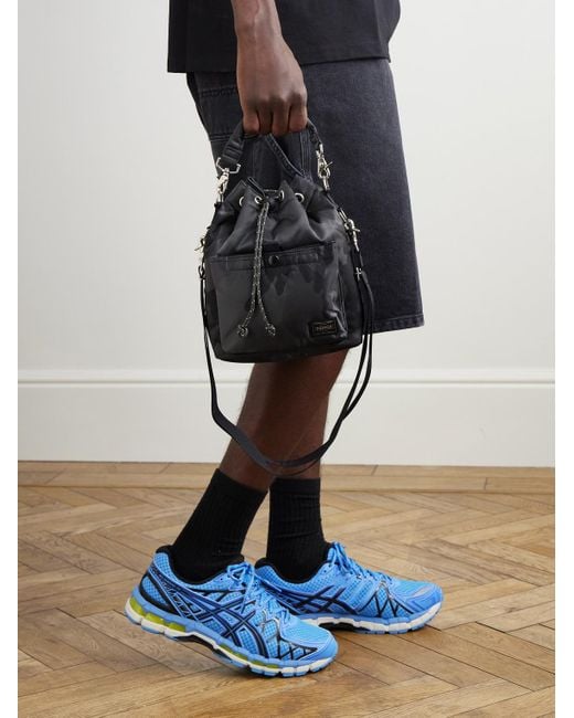 Porter-Yoshida and Co Black Balloon Sac Camouflage-Print Nylon-Twill Bucket Bag for men