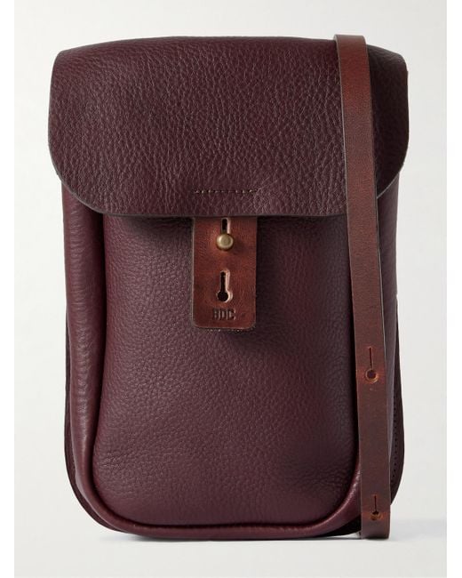 Bleu De Chauffe Cartel Cartouchière Beutel aus vollnarbigem Leder in Purple für Herren
