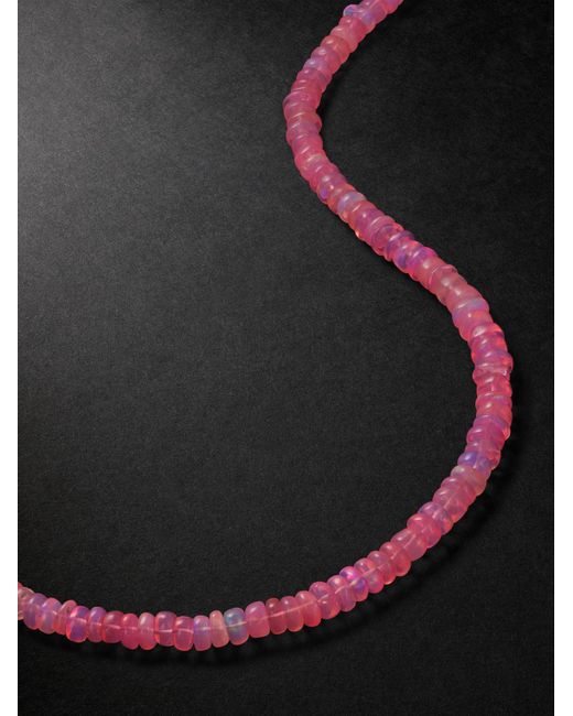JIA JIA Mini Kette mit Zierperlen aus Opal und Details aus Gold in Black für Herren