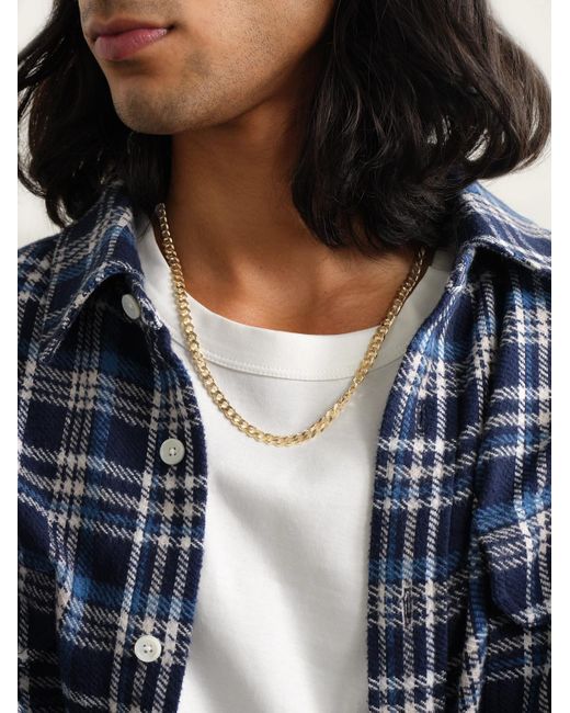 Sydney Evan Black 14-Karat Curb Chain Necklace for men