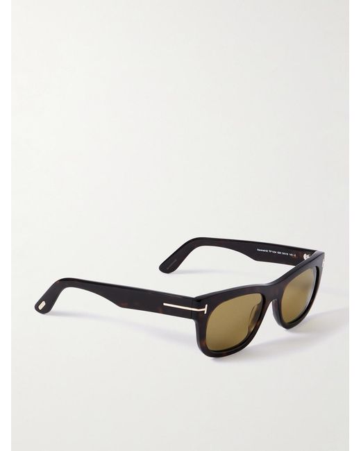 Tom Ford Black Marshall Rectangular-Frame Acetate Sunglasses for men
