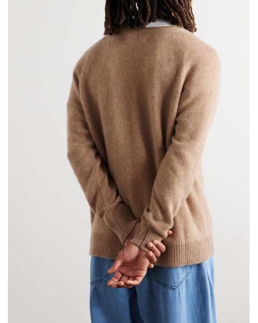 The Elder Statesman Natural Cashmere Cardigan for men