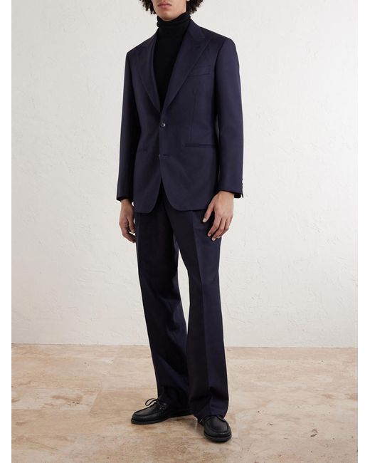 Saman Amel Blue Wool Suit Jacket for men