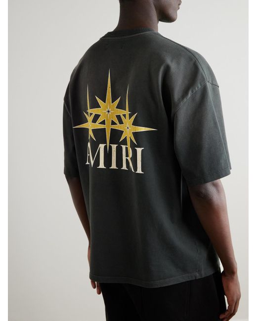 Amiri T-Shirt aus Baumwoll-Jersey mit Logoprint in Black für Herren