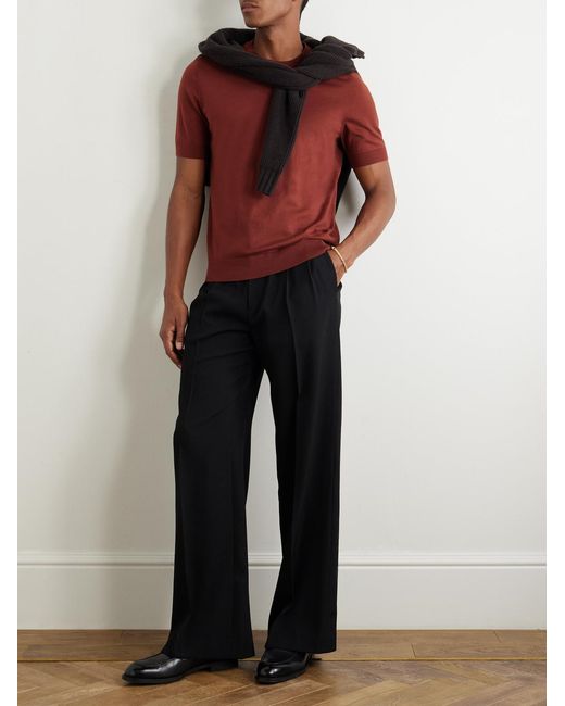 Zegna Red Slim-Fit Cotton T-Shirt for men