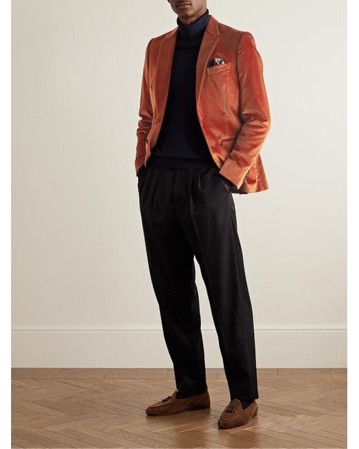 Paul Smith Orange Cotton-velvet Blazer for men