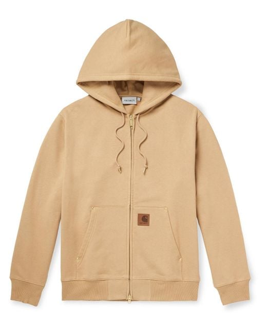 Carhartt Men's Natural Eldon Logo-Appliquéd Cotton-Blend Jersey