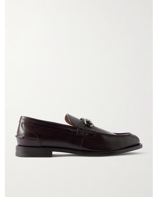 Gucci Black Horsebit-Embellished Leather Loafers for men