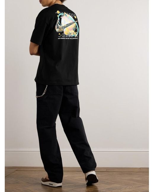 Nike T-Shirt aus Baumwoll-Jersey mit Logoprint und Applikation in Black für Herren