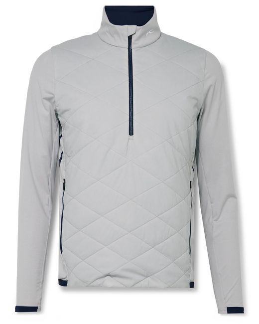 Kjus Gray Release Quilted Shell And Jersey Half-zip Golf Jacket for men
