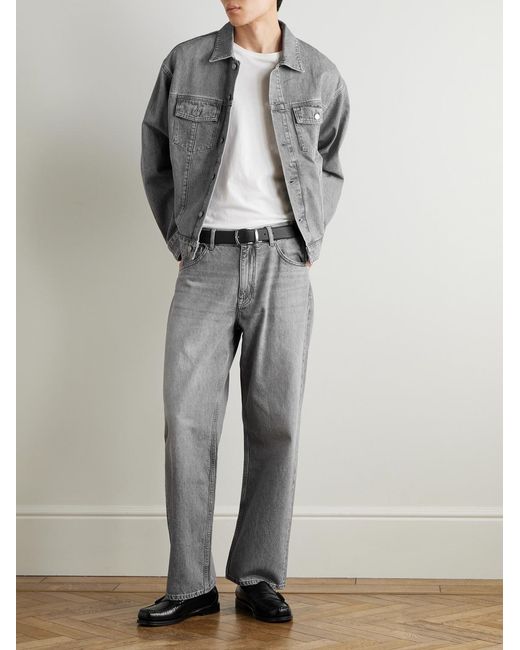 NN07 Gray Otis 10034 Straight-Leg Organic Jeans for men