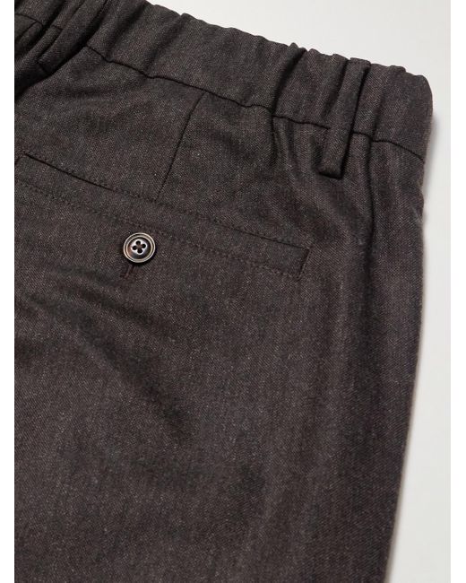 NN07 Gray Kay Straight-leg Pleated Woven Trousers for men