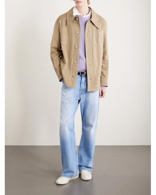 AMI Natural Cotton-Canvas Jacket for men
